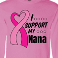 thumbnail image 4 of Inktastic Breast Cancer Awareness I Support My Nana with Pink Ribbon Long Sleeve T-Shirt, 4 of 5