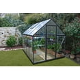 thumbnail image 4 of Palram - Canopia Hybrid 6' x 8' Polycarbonate/Aluminum Walk-In Greenhouse – Gray - with Roof Vent, 4 of 9