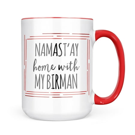 

Christmas Cookie Tin Namast ay Home With My Birman Simple Sayings Mug gift for Coffee Tea lovers