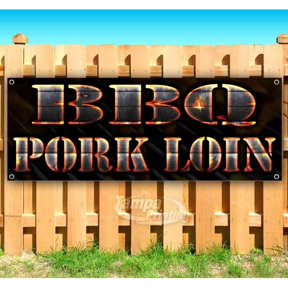 BBQ Pork Loin 13 oz Vinyl Banner With Metal Grommets