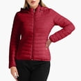 thumbnail image 5 of Lightweight Puffer Jacket for Womens Winter Warm Hooded Coats Casual Zip Up Down Quilted Coat with Pockets, 5 of 6
