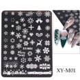 thumbnail image 4 of Christmas Nail Plate Festive Snowflake Elk Designs Reusable Stainless Steel Manicure Template for DIY Nail Art, 4 of 8