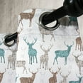 thumbnail image 3 of Ambesonne Deer Grommet Curtain, Old Text Animals Christmas, 50" x 108", Turquoise Brown Beige, 3 of 6