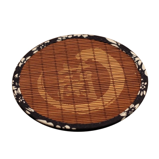 DOLITY Chinese Bamboo Tea Mat Teapot Cup Coaster Serving Saucer Tea Ceremony Teaware 2