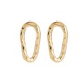 thumbnail image 1 of 304 Stainless Steel Twist Oval Stud Earrings for Women Golden 25.5x13mm Pin: 0.7mm, 1 of 4