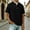 Black, variant on Short Sleeve Shirts for Men Button Down Casual Linen Polo Big and Tall Mens T Shirts