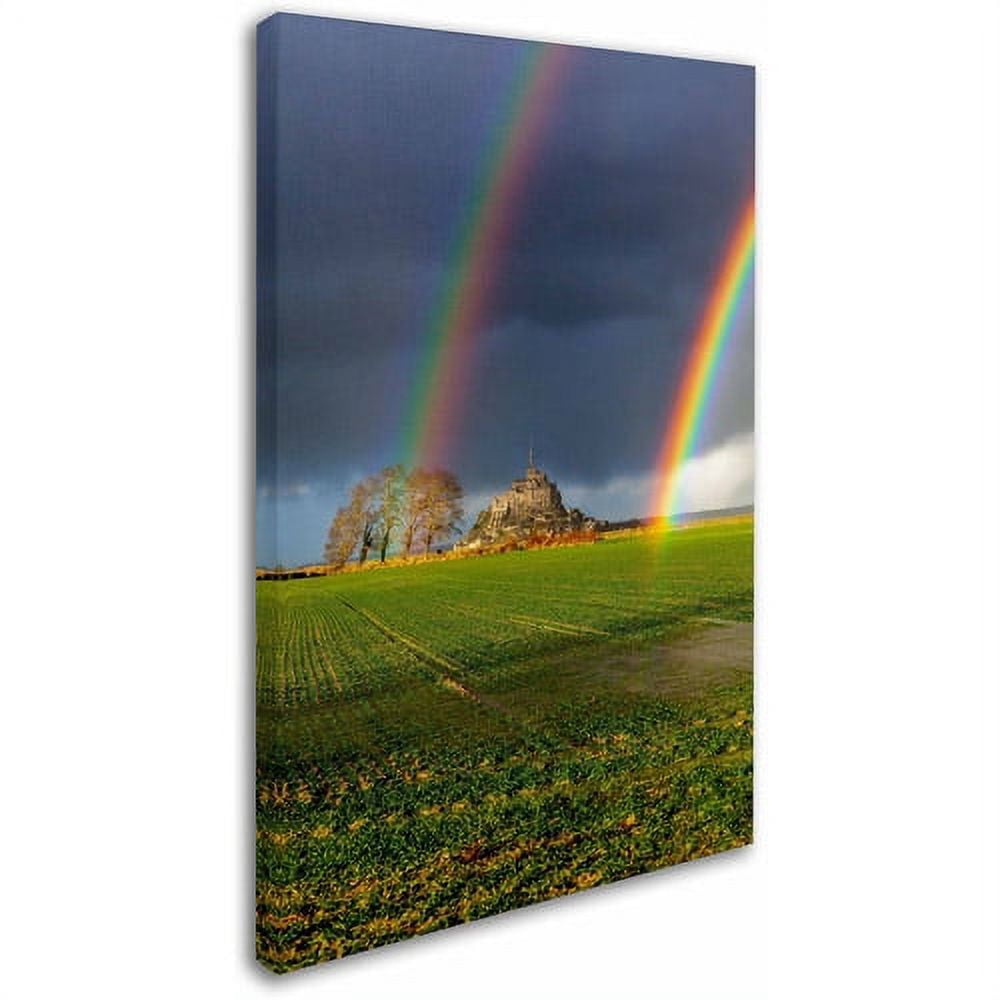 Trademark Fine Art "Double Rainbow" Canvas Art by Mathieu Rivrin