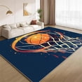 thumbnail image 1 of Sports Basketball Hoop Area Rugs, Court Theme Carpet, Washable Non Slip Low Pile Soft Rug for Entryway Living Room Bedroom Decor Mat 3ftx4ft, 1 of 8