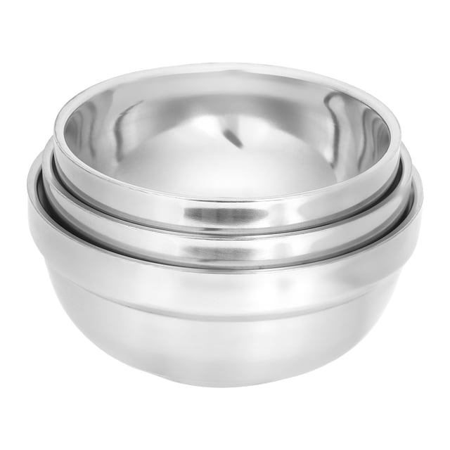 Utensilios de cocina duraderos para comidas seguras, cuencos de arroz con aislamiento para niños de acero inoxidable tipo B