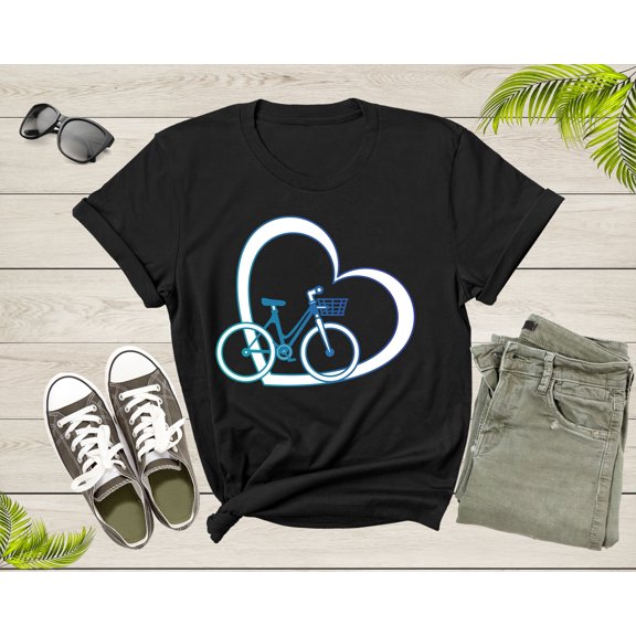 Funny Bicycle Lover Gift Idea Shirt Women Men Kids Boys Girls Bicycle Themed Tshirt Design Bike Lover Birthday Present Dad Mom T-shirt