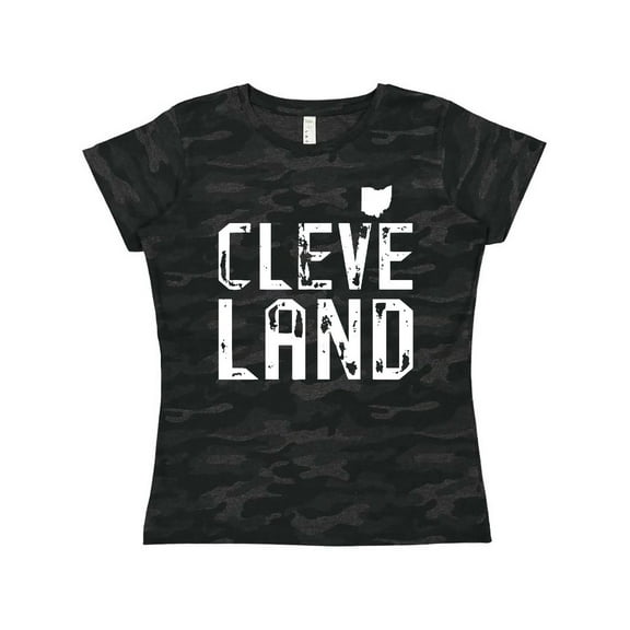 Inktastic Cleveland, Ohio Distressed Font Women's T-Shirt