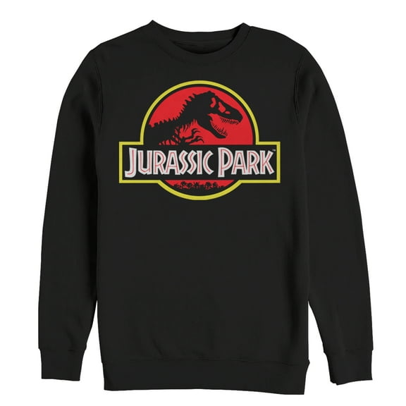 Men's Jurassic Park Bold Classic Logo Sweatshirt Black Large
