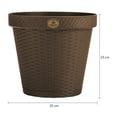 thumbnail image 2 of Kit 3 Macetas Rattan Del 25, Plato Anti Escurrimiento (oro viejo), 2 of 3