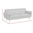 thumbnail image 6 of Fable Sofa with Wood Front and 2 bolster Pillows in Pebble Navy, 6 of 7
