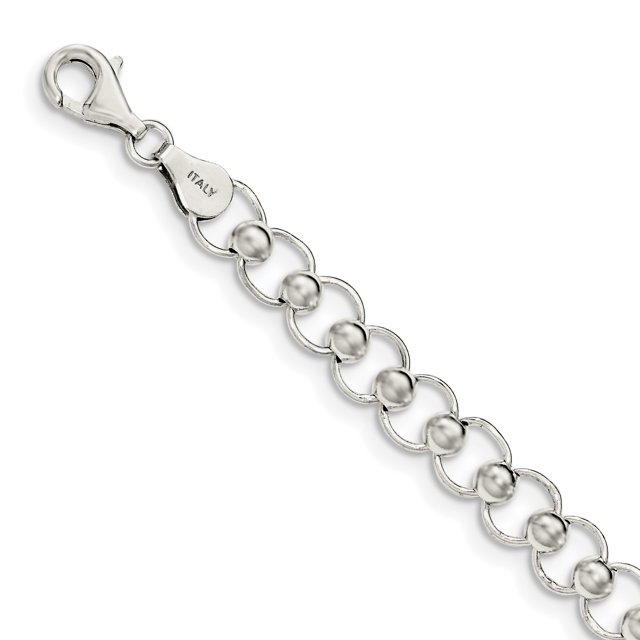Chaîne Bracelet en Argent Sterling 925 Perlé