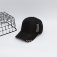 thumbnail image 3 of Gorra de béisbol con visera de aro de hierro cruzado de estilo coreano para primavera y verano, moda para hombres y mujeres, gorra de sol de moda para otoño e invierno, 3 of 6