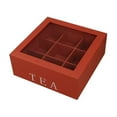 thumbnail image 2 of Jewelry Organizer Tea Box Storage Organizer Wood Jewelry Box Transparent Lid for Tea Enthusiasts Home Use, 2 of 9
