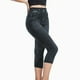 thumbnail image 2 of Leggings capri elásticos de cintura alta para mujer - Pantalones informales imitación vaqueros, 2 of 2