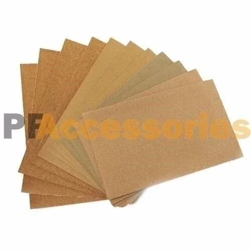 12 Sheets Wet Dry Assorted Grits Sandpaper Sanding Paper 9 X 11" Inch Wood Paint