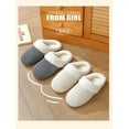 thumbnail image 4 of Chaussons en Mousse à Mémoire de Forme pour Femmes Confort en Laine Polaire Doublée Chaussures de Maison pour Intérieur & Extérieur Blanc, 4 of 9
