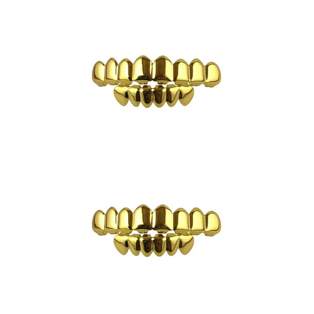 Billuyoard Conjunto de regalo de accesorios de hip hop de diente dorado grande de mascarada de terror falso de Halloween Type5 NO5 Billuyoard CBP034761