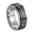 thumbnail image 2 of Anillo giratorio de acero inoxidable europeo y americano Anillo de moda de tótem simple personalizado de acero de titanio, 2 of 5