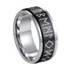 thumbnail image 4 of Anillo giratorio de acero inoxidable europeo y americano Anillo de moda de tótem simple personalizado de acero de titanio, 4 of 6