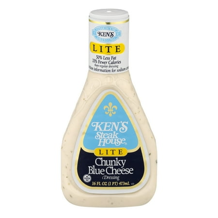 Blue Cheese - (2 Pack) Ken?s Steak House Lite Chunky Blue Cheese Dressing, 16 oz