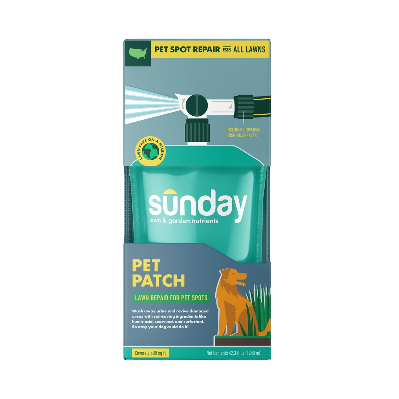 Sunday Pet Patch Lawn Repair for Pet Spots, 42.3 oz