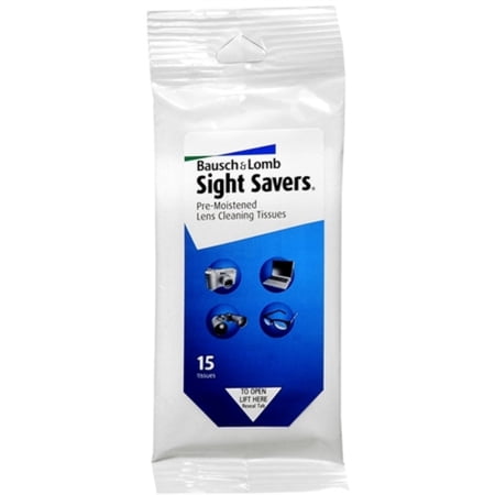 Bausch & Lomb Sight Savers Pre-Moistened Lens Cleaning Tissues 15 Each