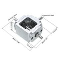 thumbnail image 2 of Gear Box 90 Degree Right Angle Bevel Gearbox 1:1 Forward Double Output Shaft, 2 of 5