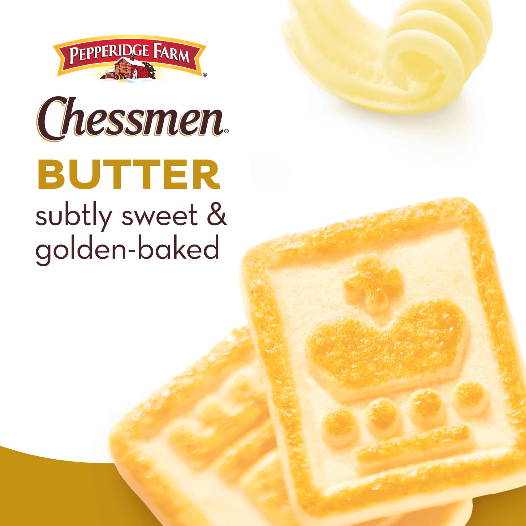 Pepperidge Farm Chessmen Butter Cookies, 7.25 oz Bag (24 Cookies)