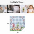thumbnail image 5 of Cloth Napkins Set of 4 - 20x20 Inches, Easter Bunny Gnomes Washable Reusable Table Napkins, Spring Easter Eggs Floral Blue Plaid Soft & Absortbent Dining Napkin for Party Wedding Hotel Restaurant, 5 of 8