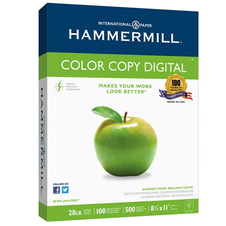 Hammermill Color Copy Paper, Letter, Photo White, 28lb, 100-Bright, 500ct Count