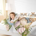 thumbnail image 3 of Erosebridal Cute Bow Bunnies Kids Bedding Comforter Set, Easter Egg Flower Queen Bedding Sets, 7pcs, 3 of 7