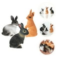 thumbnail image 3 of 3pcs Simulation Rabbit Figure Toys Realistic Bunny Model Ornaments Kids Toys, 3 of 9