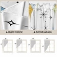 thumbnail image 5 of Blue Yellow Diamond Swag Valances for Windows, Kitchen Window Curtains Over Sink, Modern Geometric Middle Century Window Treatment Curtains for Living Room/Bedroom Curtains 2 Panel Sets 36"x45", 5 of 8