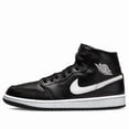 thumbnail image 1 of Ni - ke Size 7.5 Ni - ke Air Jordan 1 Mid Black White Womens Basketball Shoes DV0991-001, 1 of 5