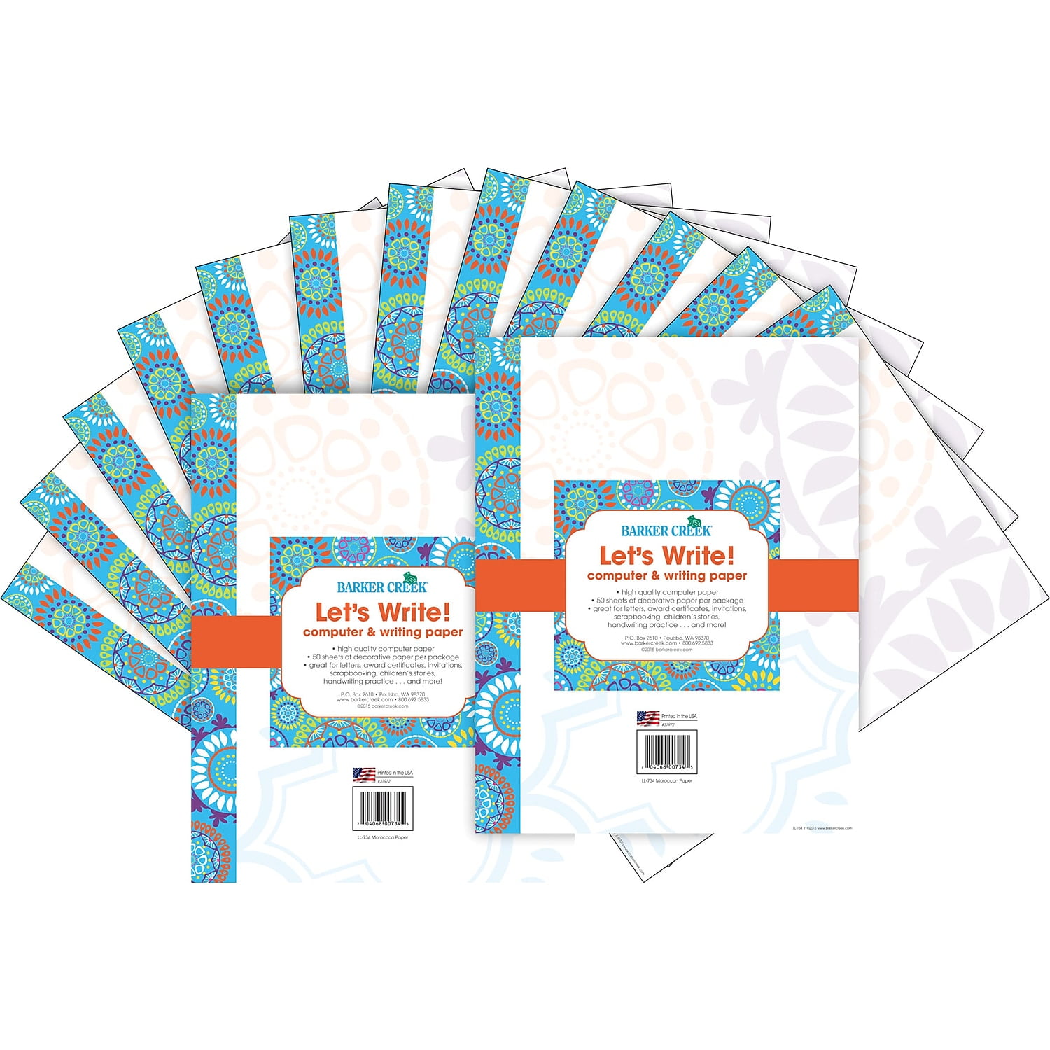 Barker Creek Moroccan Computer Paper ̶ 100 Sheets