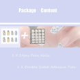 thumbnail image 4 of 24 uñas acrílicas francesas, uñas postizas de ataúd mediano, leopardo, lindas uñas brillantes, regalo para mujeres y niñas, 4 of 4