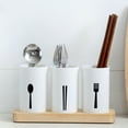 thumbnail image 5 of Tineasur Wooden Cutlery Holder and Chopstick Storage Rack, Multi-Functional Organizer, 1 Piece, 5 of 6