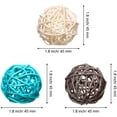 thumbnail image 3 of YILOSF-15 Pieces Wicker Rattan Balls Decorative Orbs Vase Fillers for Craft, Party, Wedding Table Decoration, Aromatherapy Accessories, 1.8 Inch(Light-Blue White Gray), 3 of 4