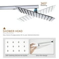thumbnail image 6 of Boyel Living Shower Head Set Wall Mount 12'' Rainfall 3 Function Shower System with 6 Body Jets Sprayer,Chrome, 6 of 11