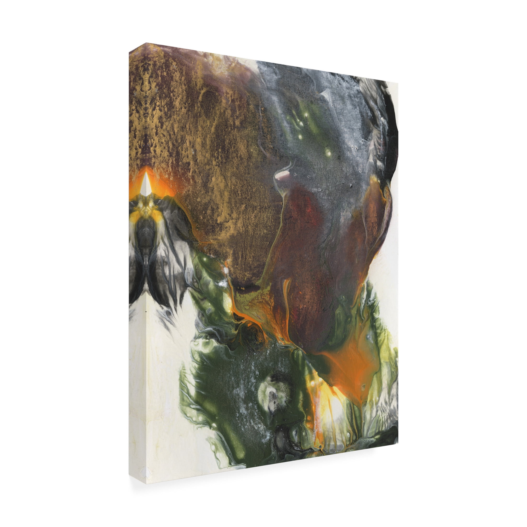 Trademark Fine Art Ferdos Maleki  Orange Green II Canvas Wall Art