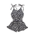 thumbnail image 3 of Qiylii Girls One Piece Romper Sleeveless Camisole Pattern Printed Jumpsuit Shorts, 3 of 5