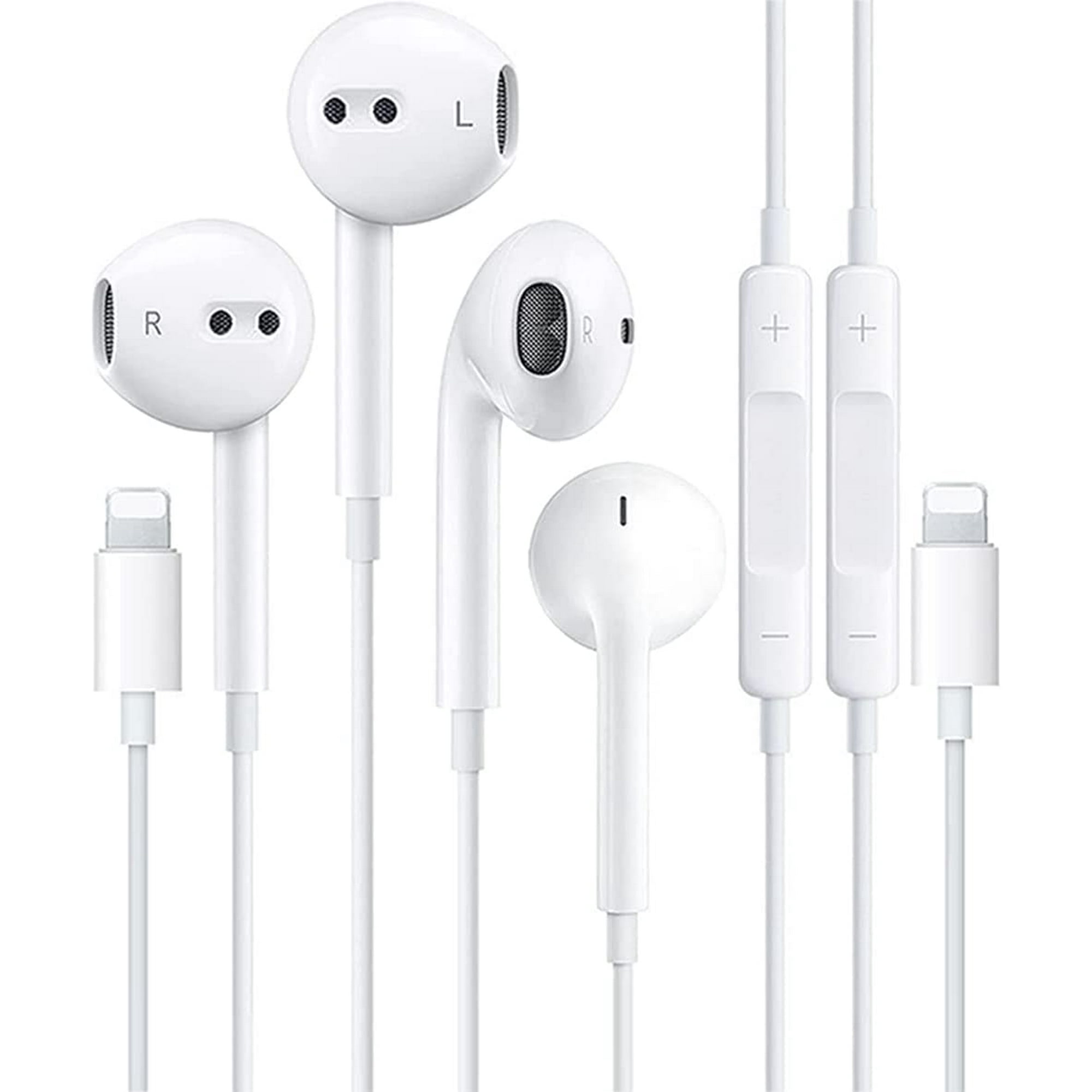 Earbuds with Lightning Connector Headphones Built in Microphone Volume Control Apple MFi Certified Compatible with iPhone 13 12 SE 11 XR XS X Plus Support All iOS System 2 pack Walmart