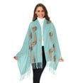 thumbnail image 3 of FORMRS Womens Scarf Winter Soft Long Big Warm Shawls Wrap Tassel Scarves, Capybara Splash, 3 of 9