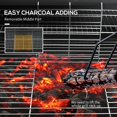 thumbnail image 5 of Outsunny Barrel Charcoal BBQ Grill with 420 sq.in. Cooking Area, Outdoor Barbecue with Wheels, Ash Catcher and Built-in Thermometer for Patio Picnic, Backyard Party, Black, 5 of 9