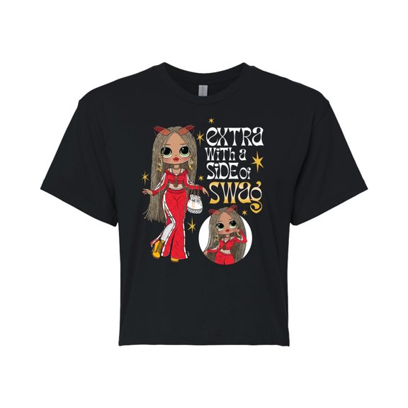 LOL OMG! Fashion Dolls - Extra w/ a Side of Swag - Juniors Cropped Cotton Blend T-Shirt