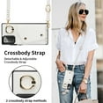 thumbnail image 2 of Crossbody for Samsung Galaxy Note 20 Ultra Phone Case for Women, Wallet Case with Credit Card Holder Shoulder Strap & Wrist Lanyard Shockproof Purse Back Flip 360 Ring Holder Kickstand Case,White, 2 of 8